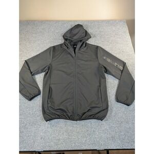 Nike Mens Tech Fleece Style Full Zip Hooded Jacket Black XL Sleeve Pocket #2379